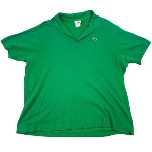 Lacoste Mens Polo Shirt Size 8 Green 100% Cotton Casual Short Sleeve Classic Fit